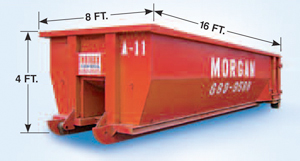 Roll off dumpster for commercial garbage removal